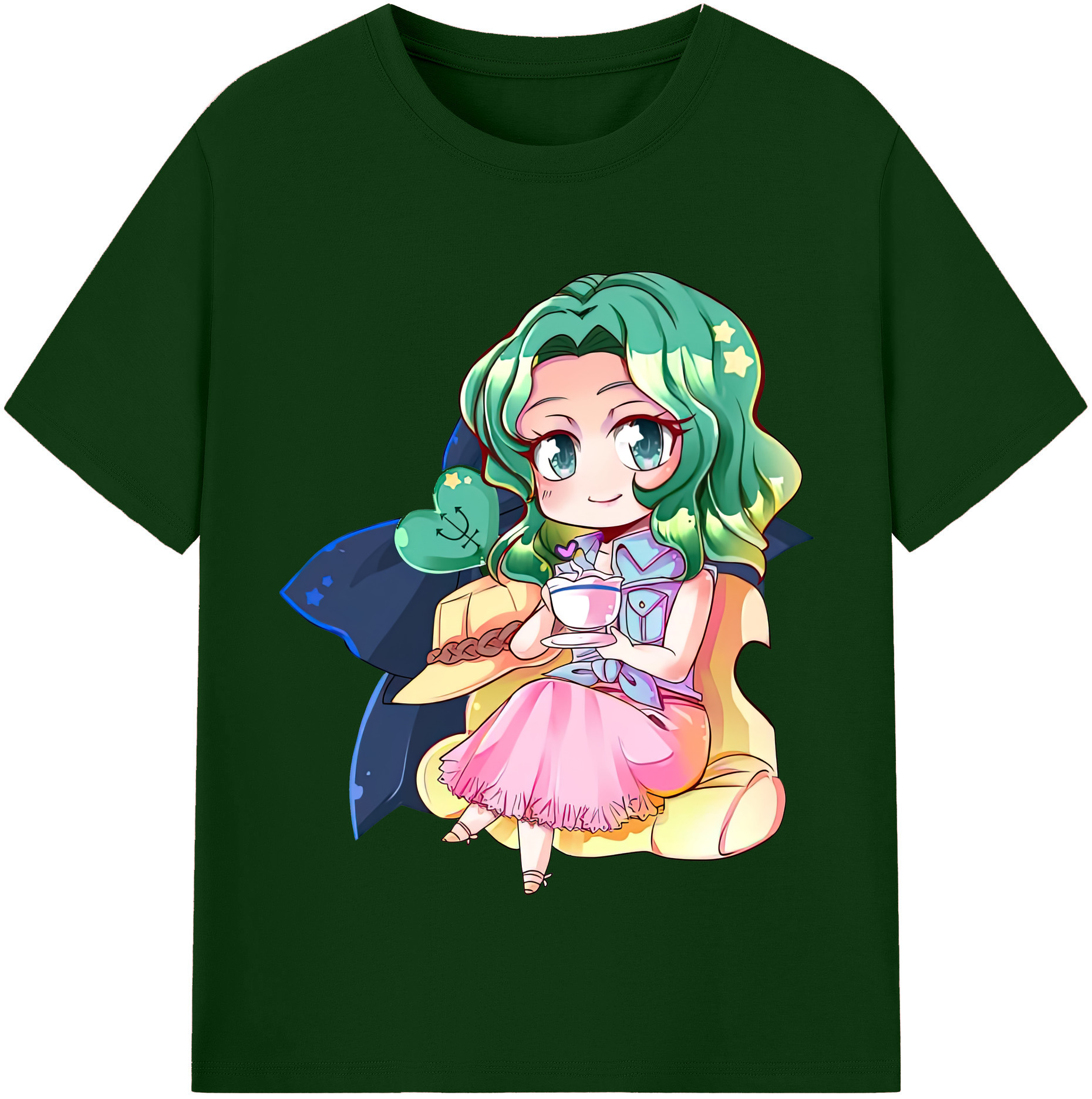 （画像用） 美少女戦士セーラームーン 海王 みちる（かいおう みちる） Sailor Moon Kaiou Michiru 綿100％半袖Tシャツ（フロントプリント）